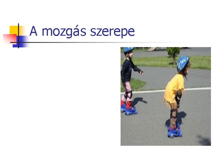 A mozgás szerepe 