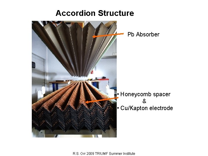 Accordion Structure Pb Absorber • Honeycomb spacer & • Cu/Kapton electrode R. S. Orr