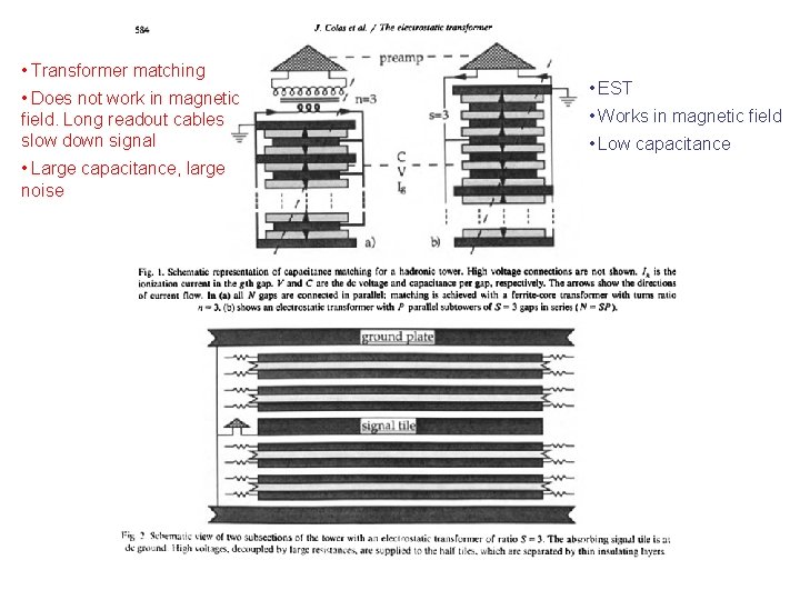  • Transformer matching • Does not work in magnetic field. Long readout cables