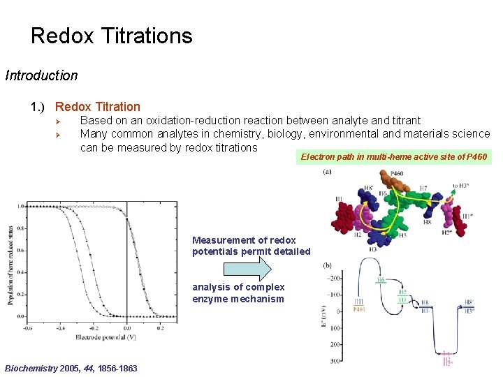 Redox Titrations Introduction 1. ) Redox Titration Ø Ø Based on an oxidation-reduction reaction