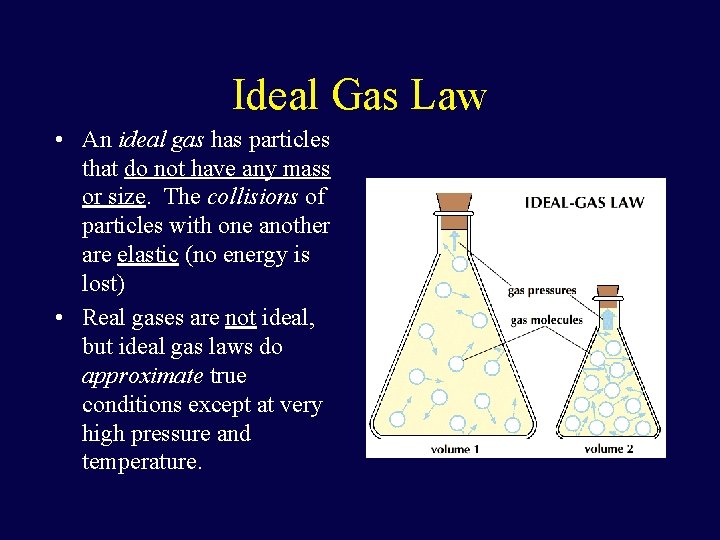 Ideal Gas Law • An ideal gas has particles that do not have any Ideal Gas Law • An ideal gas has particles that do not have any