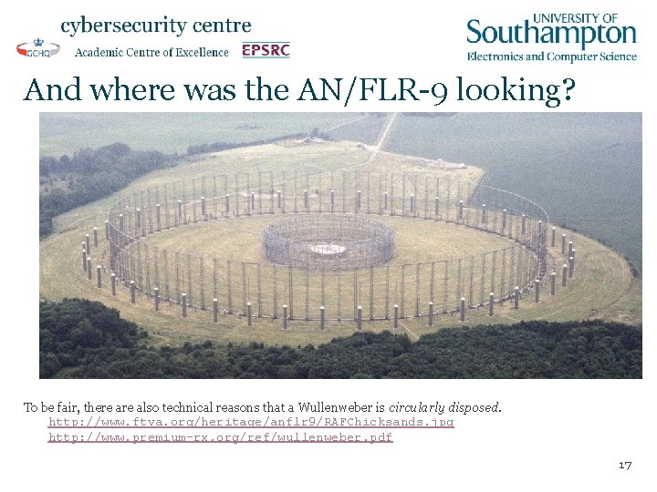And where was the AN/FLR-9 looking? To be fair, there also technical reasons that