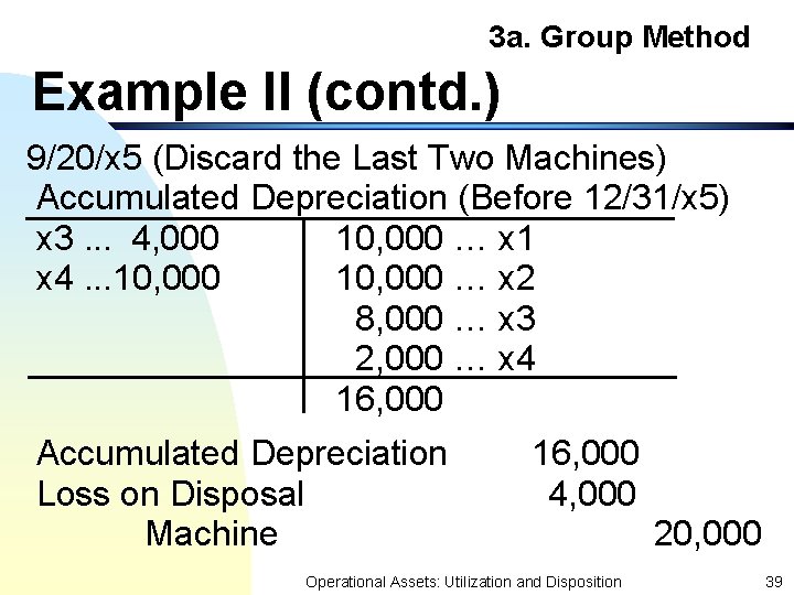 3 a. Group Method Example II (contd. ) 9/20/x 5 (Discard the Last Two