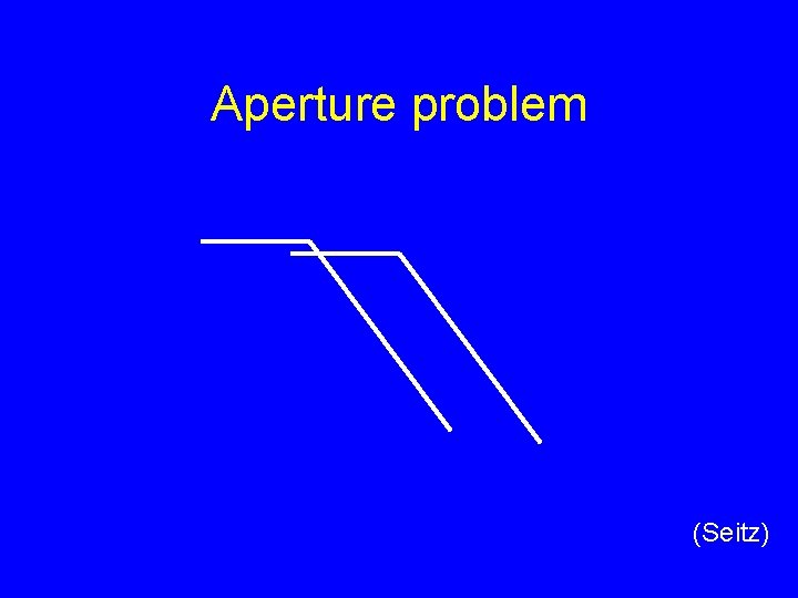 Aperture problem (Seitz) Aperture problem (Seitz)