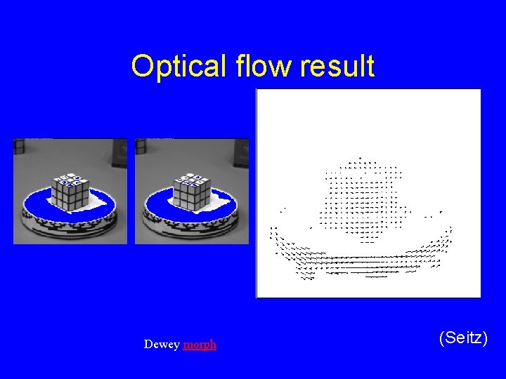 Optical flow result Dewey morph (Seitz) Optical flow result Dewey morph (Seitz)