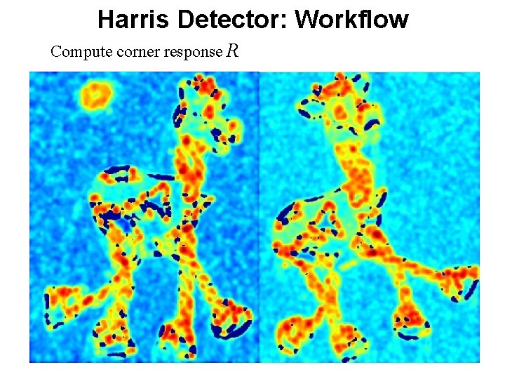 Harris Detector: Workflow Compute corner response R 