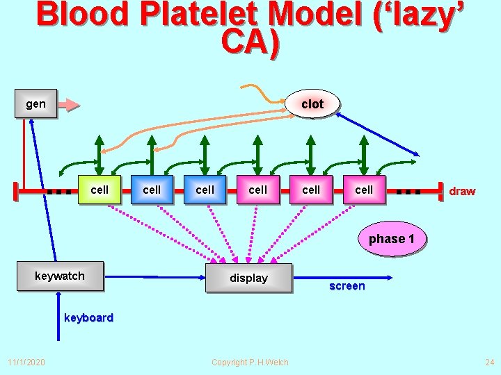 Blood Platelet Model (‘lazy’ CA) clot gen ∙∙∙ cell cell ∙∙∙ draw phase 1 Blood Platelet Model (‘lazy’ CA) clot gen ∙∙∙ cell cell ∙∙∙ draw phase 1