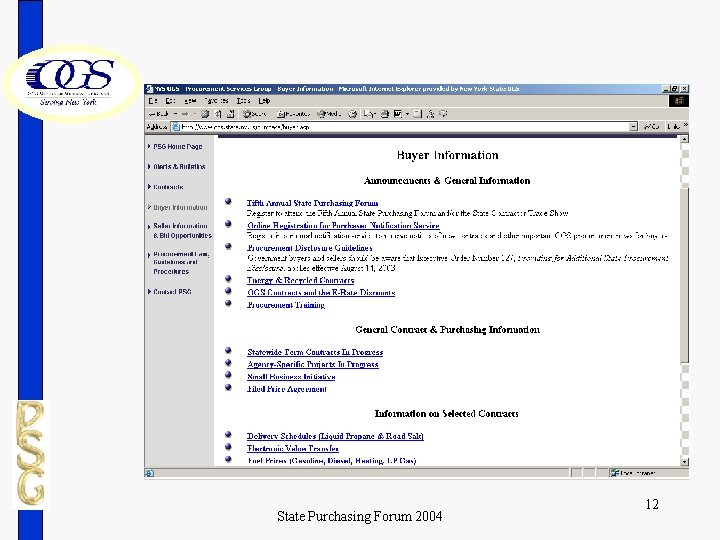State Purchasing Forum 2004 12 
