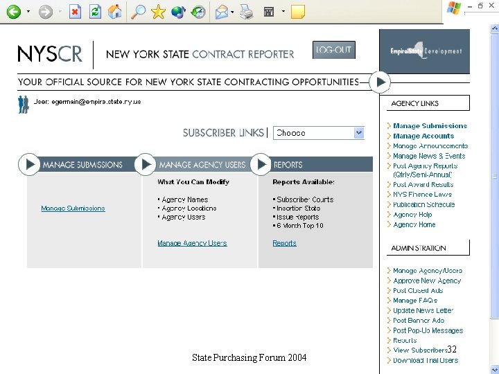 State Purchasing Forum 2004 32 