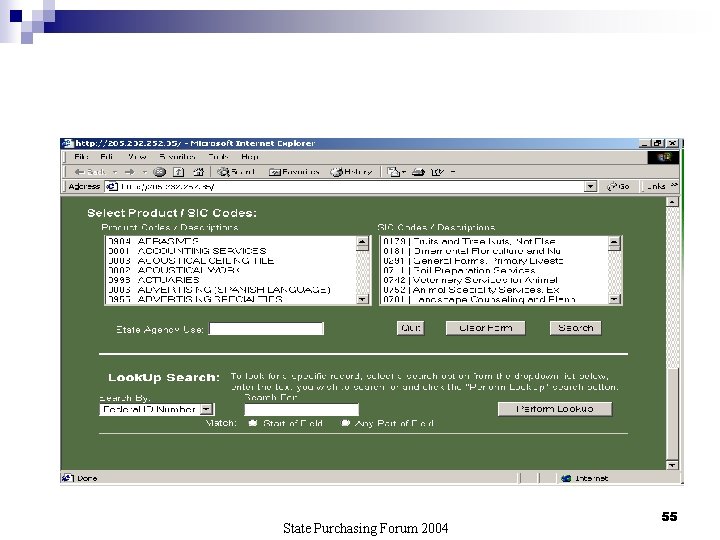 State Purchasing Forum 2004 55 