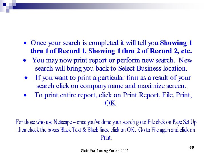 State Purchasing Forum 2004 56 