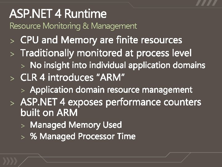 Resource Monitoring & Management > > > > 