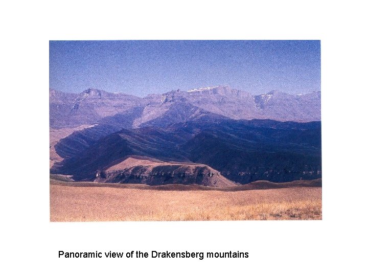 Panoramic view of the Drakensberg mountains 