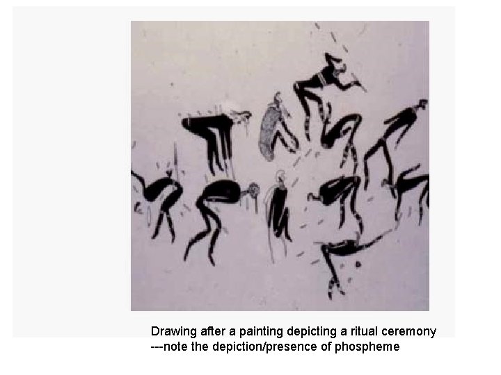 Drawing after a painting depicting a ritual ceremony ---note the depiction/presence of phospheme 