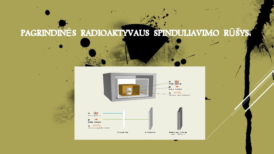 PAGRINDINĖS RADIOAKTYVAUS SPINDULIAVIMO RŪŠYS: 