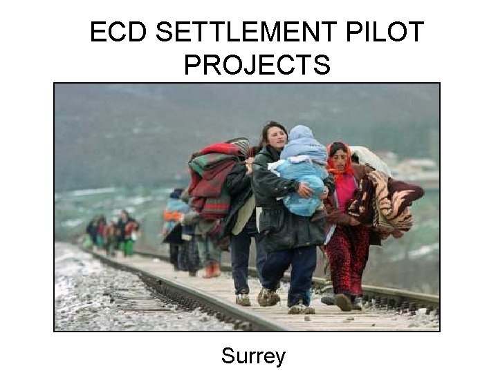ECD SETTLEMENT PILOT PROJECTS Surrey 