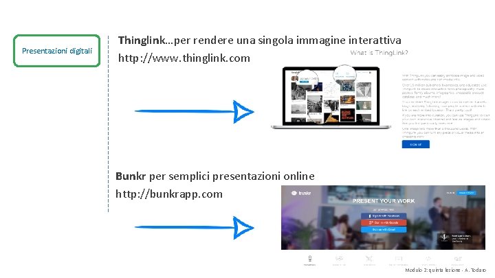 Presentazioni digitali Thinglink…per rendere una singola immagine interattiva http: //www. thinglink. com Bunkr per