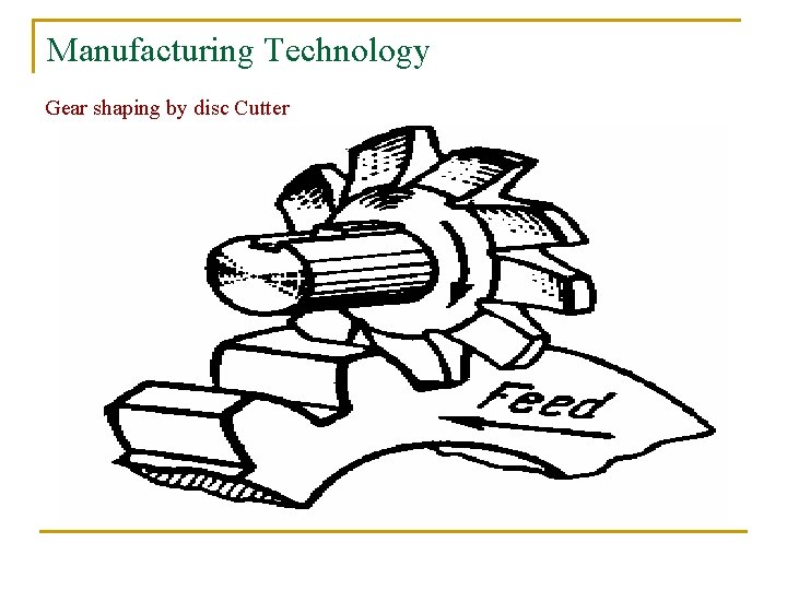 Manufacturing Technology Gear shaping by disc Cutter 