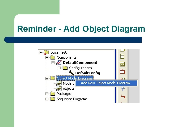 Reminder - Add Object Diagram 