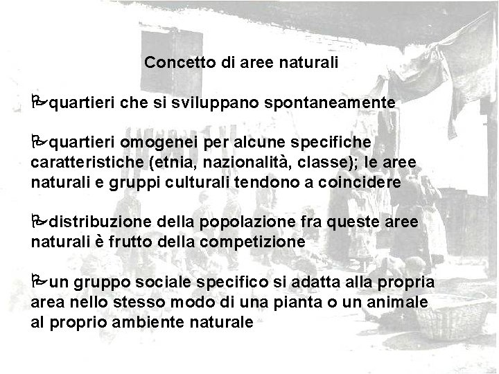 Concetto di aree naturali quartieri che si sviluppano spontaneamente quartieri omogenei per alcune specifiche