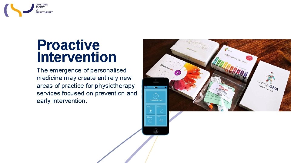 Proactive Intervention The emergence of personalised medicine may create entirely new areas of practice