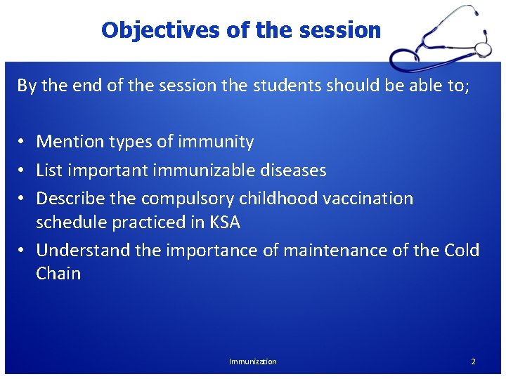 Objectives of the session By the end of the session the students should be Objectives of the session By the end of the session the students should be