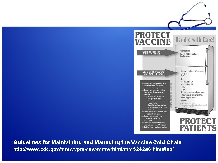Guidelines for Maintaining and Managing the Vaccine Cold Chain http: //www. cdc. gov/mmwr/preview/mmwrhtml/mm 5242 Guidelines for Maintaining and Managing the Vaccine Cold Chain http: //www. cdc. gov/mmwr/preview/mmwrhtml/mm 5242