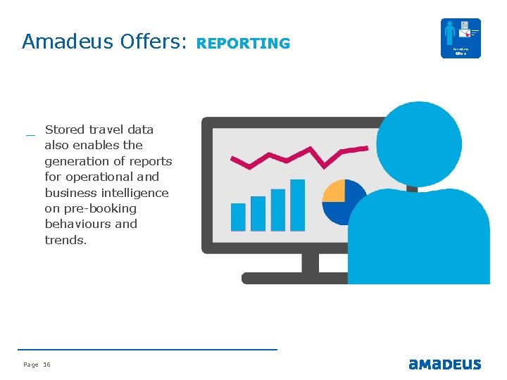 Amadeus Offers: REPORTING _ Stored travel data also enables the generation of reports for