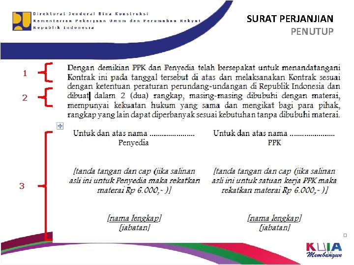 SURAT PERJANJIAN PENUTUP 1 2 3 16 SURAT PERJANJIAN PENUTUP 1 2 3 16