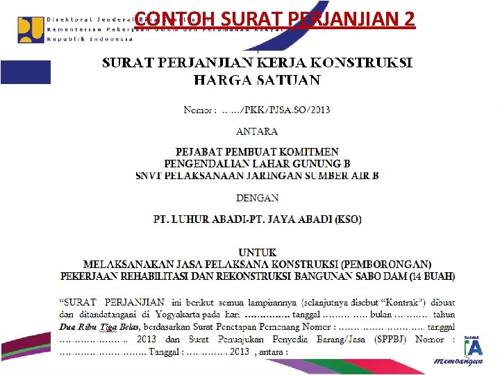 CONTOH SURAT PERJANJIAN 2 25 