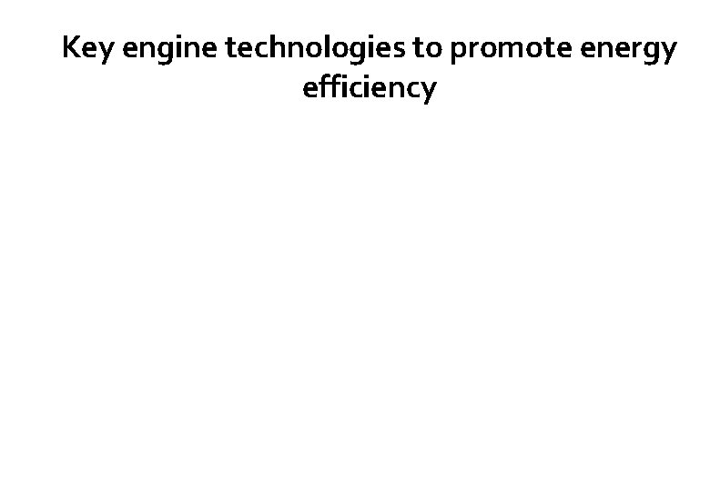 Key engine technologies to promote energy efficiency 