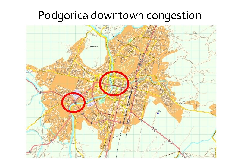 Podgorica downtown congestion 