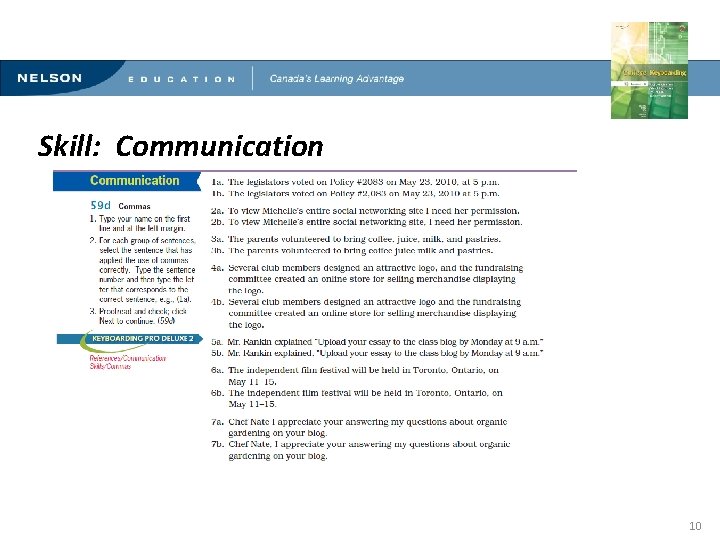 Innovative Methods for Teaching Computerized Document Production Skill: Communication 10 