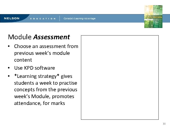 Innovative Methods for Teaching Computerized Document Production Module Assessment • Choose an assessment from