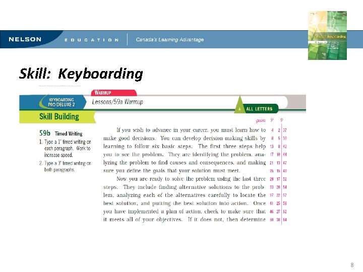 Innovative Methods for Teaching Computerized Document Production Skill: Keyboarding 8 