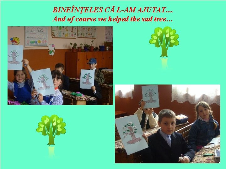 BINEÎNŢELES CĂ L-AM AJUTAT. . And of course we helped the sad tree… 