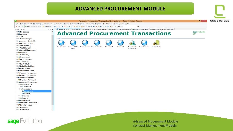 ADVANCED PROCUREMENT MODULE Advanced Procurement Module Contract Management Module ADVANCED PROCUREMENT MODULE Advanced Procurement Module Contract Management Module