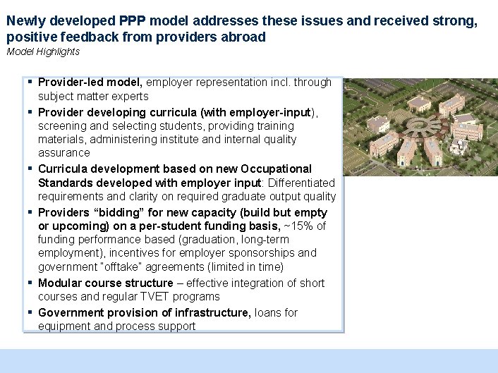 Newly developed PPP model addresses these issues and received strong, positive feedback from providers