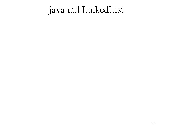 java. util. Linked. List 11 