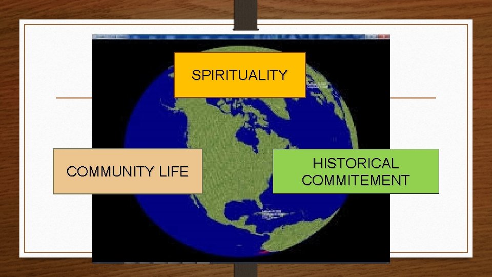 SPIRITUALITY COMMUNITY LIFE HISTORICAL COMMITEMENT 