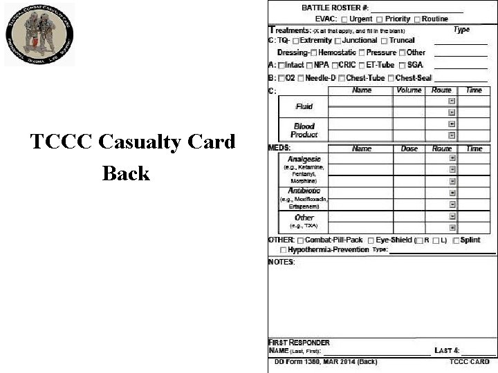 TCCC Casualty Card Back 