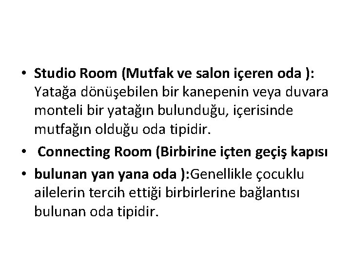  • Studio Room (Mutfak ve salon içeren oda ): Yatağa dönüşebilen bir kanepenin