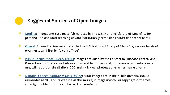 Suggested Sources of Open Images ◉ Med. Pix: Images and case materials curated by