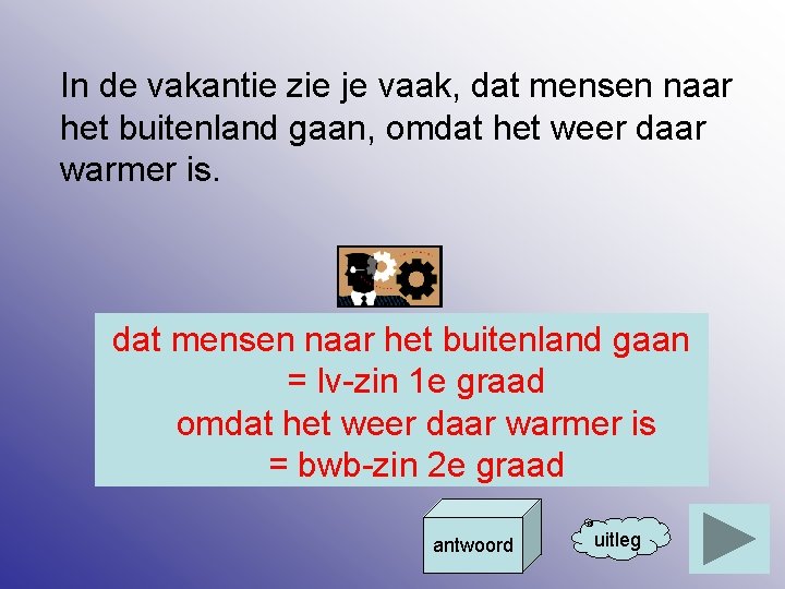 In de vakantie zie je vaak, dat mensen naar het buitenland gaan, omdat het