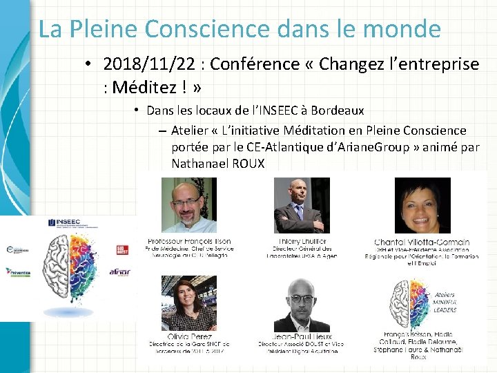 La Pleine Conscience dans le monde • 2018/11/22 : Conférence « Changez l’entreprise :