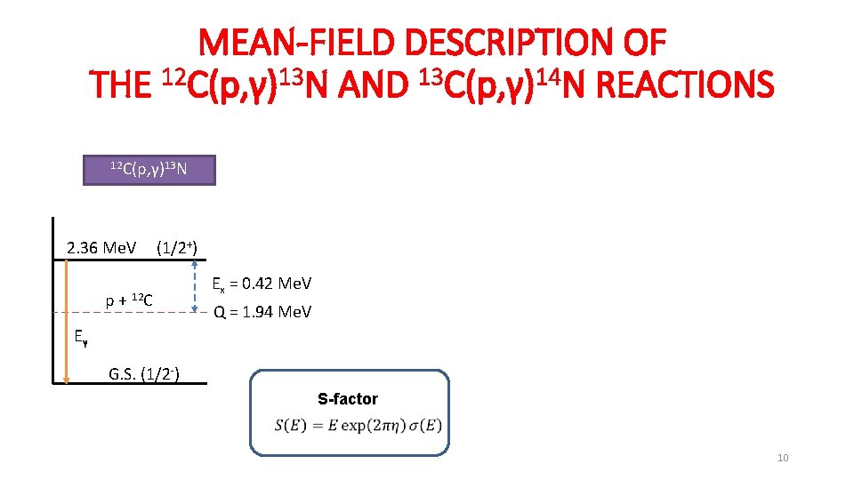 MEAN-FIELD DESCRIPTION OF 12 13 13 14 THE C(p, γ) N AND C(p, γ)