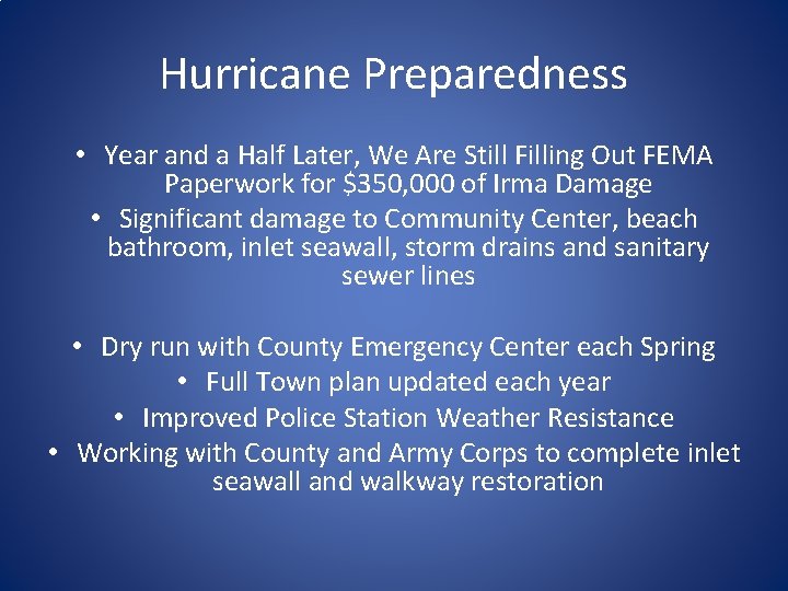 Hurricane Preparedness • Year and a Half Later, We Are Still Filling Out FEMA