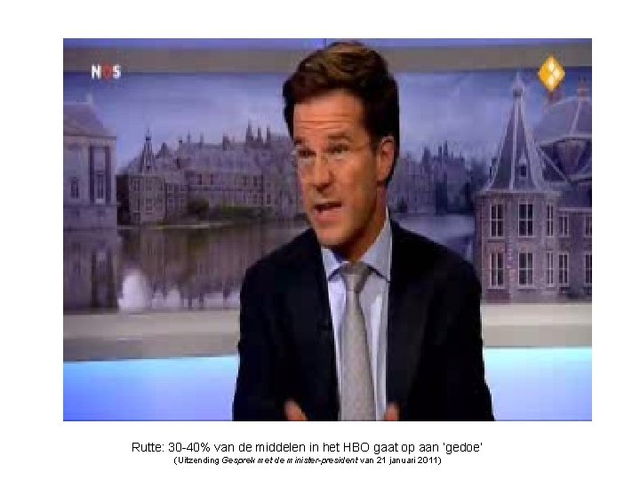 Rutte: 30 -40% van de middelen in het HBO gaat op aan ‘gedoe’ (Uitzending