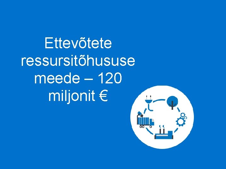 Ettevõtete ressursitõhususe meede – 120 miljonit € 