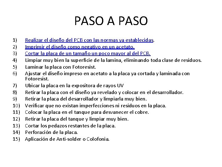 PASO A PASO 1) 2) 3) 4) 5) 6) 7) 8) 9) 10) 11)